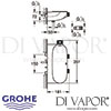 Grohe Grohtherm SmartControl Combi Thermostatic Shower Mixer Dimensions